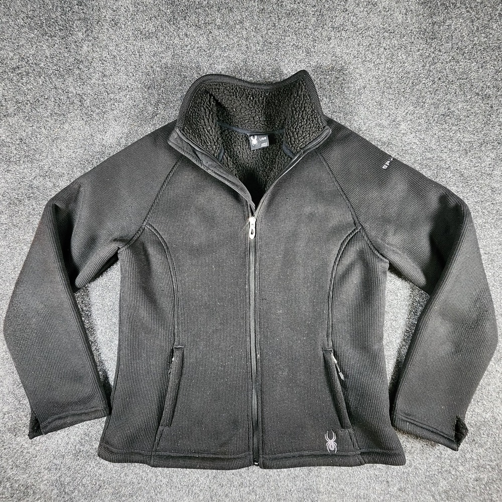 Spyder Stella Jacket Women's L Black Sherpa Lined Full Zip‎ Ski Gorp